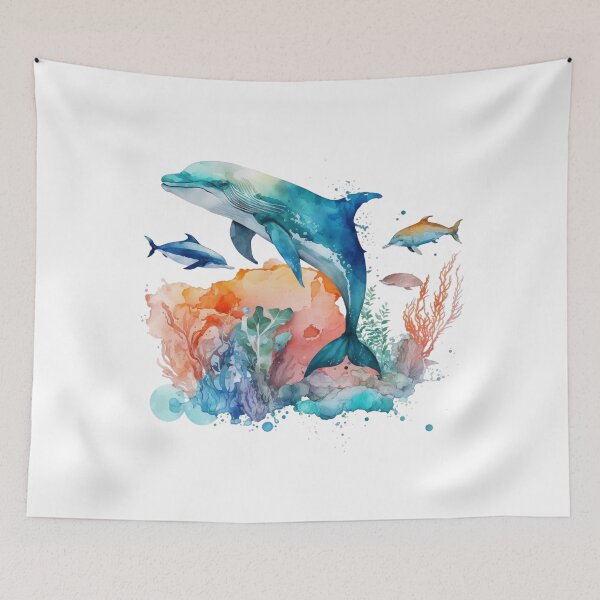 Artikelvorschau, Aquarell Aquatic Sealife entworfen und verkauft von SaikoDesigns.