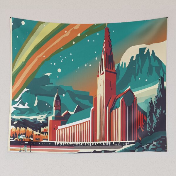 Item preview, Reykjavik, Iceland, Travel poster designed and sold by BokeeLee.