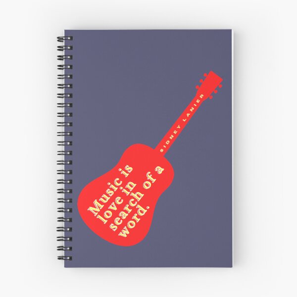 Item preview, Guitar art with Sidney Lanier quote: Music is love in search of a word designed and sold by artbleed.
