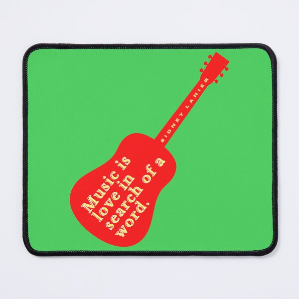 Item preview, Guitar art with Sidney Lanier quote: Music is love in search of a word designed and sold by artbleed.