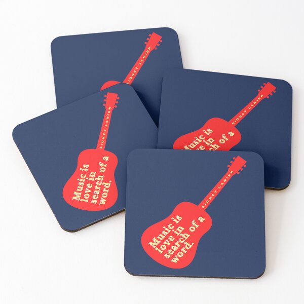 Item preview, Guitar art with Sidney Lanier quote: Music is love in search of a word designed and sold by artbleed.