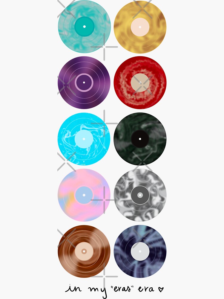 Taylor Swift Eras Marbled Vinyls | Sticker