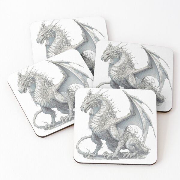 Item preview, Epic High Detailed White Dragon: High Fantasy Magic and Roleplay games designed and sold by Fantasy-Forge.