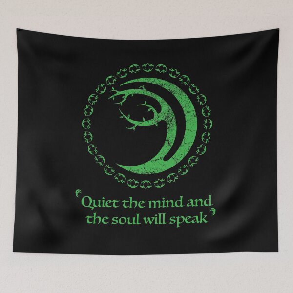 Item preview, Bodhi Tree Crescent Moon Green Distressed Mind designed and sold by Gnartist.
