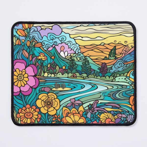 Item preview, Colourful landscape designed and sold by Hilary Thwaites.