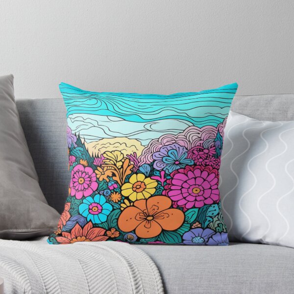 Item preview, Bright flower landscape designed and sold by Hilary Thwaites.