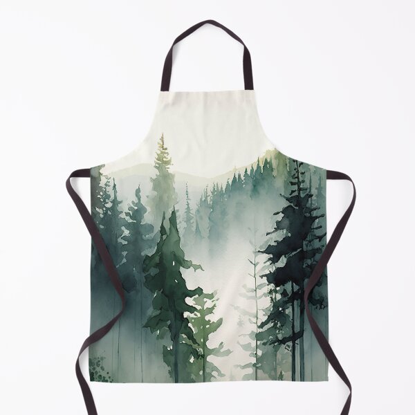 Item preview, Foggy Green Forest Abstract Watercolor designed and sold by NLopezArt.
