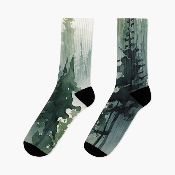 Item preview, Foggy Green Forest Abstract Watercolor designed and sold by NLopezArt.