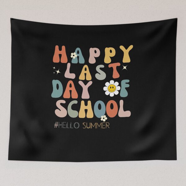 Item preview, Groovy Happy Last Day of School Teacher Student Hello Summer  designed and sold by CREATIVELEANS ⭐️⭐️⭐️⭐️⭐️.
