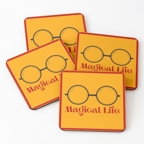 Item preview, Magical Life Wizard Gafas Cuadradas Oro Rojo designed and sold by Sunshine-Dreams.