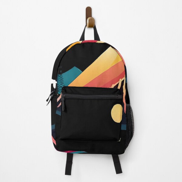 Item preview, A Mountain Sunrise - A Geometric Landscape in Pink and Orange Hues designed and sold by GalihDA.