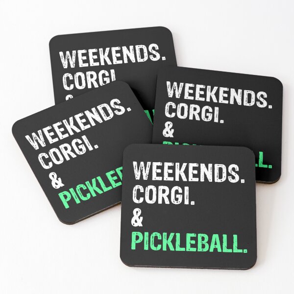 Item preview, Weekends Corgi and Pickleball Funny Dog Gift  designed and sold by Guarddogdrive.