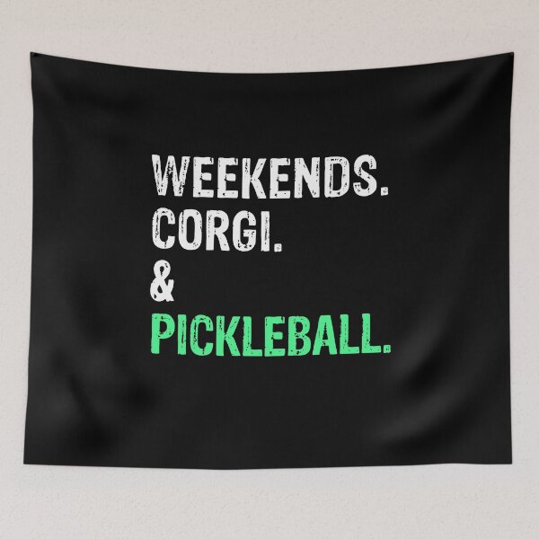 Item preview, Weekends Corgi and Pickleball Funny Dog Gift  designed and sold by Guarddogdrive.