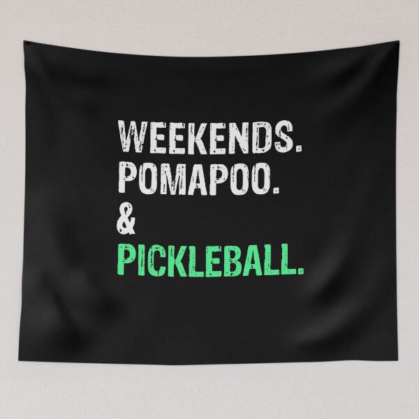 Item preview, Weekends Pomapoo and Pickleball Funny Dog Gift  designed and sold by Guarddogdrive.