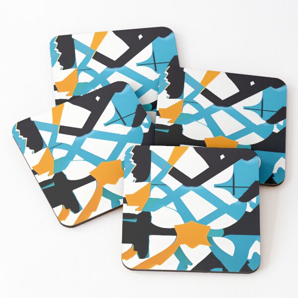 Item preview, Criss Cross Stripes of Aqua and Tangerine Orange designed and sold by deniselynnimage.