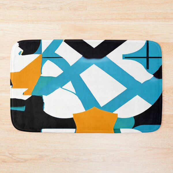 Artikelvorschau, Kreuz und quer verlaufende Streifen in Aqua und Tangerine Orange entworfen und verkauft von deniselynnimage.