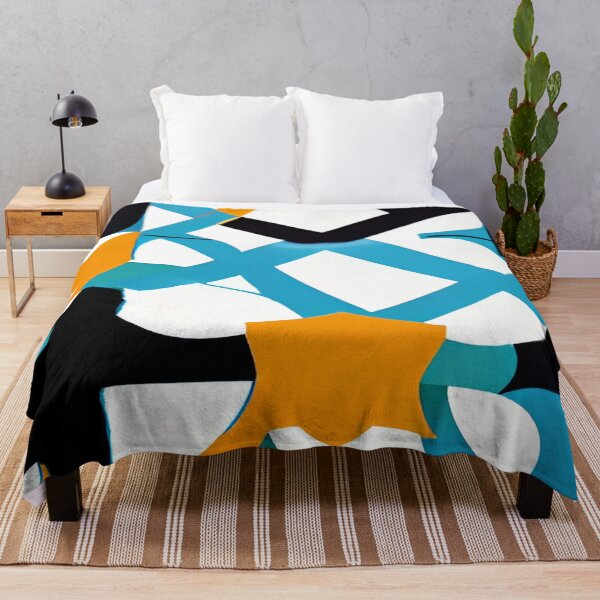 Item preview, Criss Cross Stripes of Aqua and Tangerine Orange designed and sold by deniselynnimage.