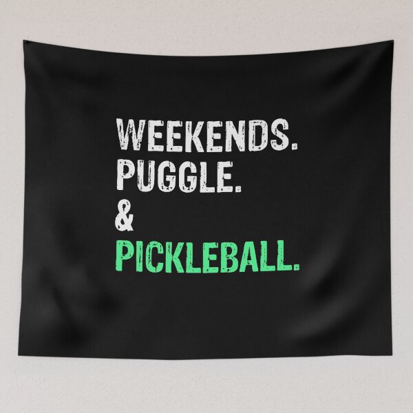 Item preview, Weekends Puggle and Pickleball Funny Dog Gift  designed and sold by Guarddogdrive.