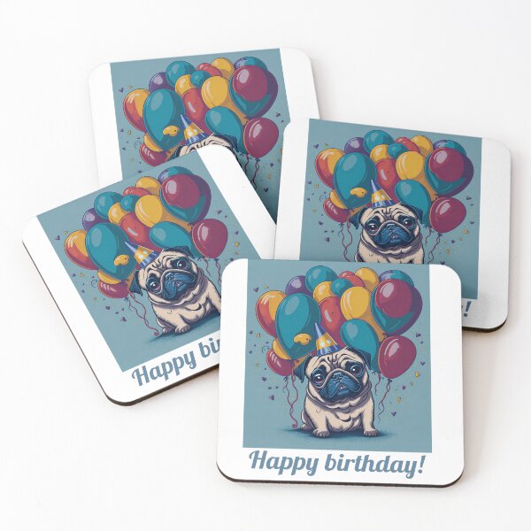Item preview, Happy birthday pug! designed and sold by ARTSY900.