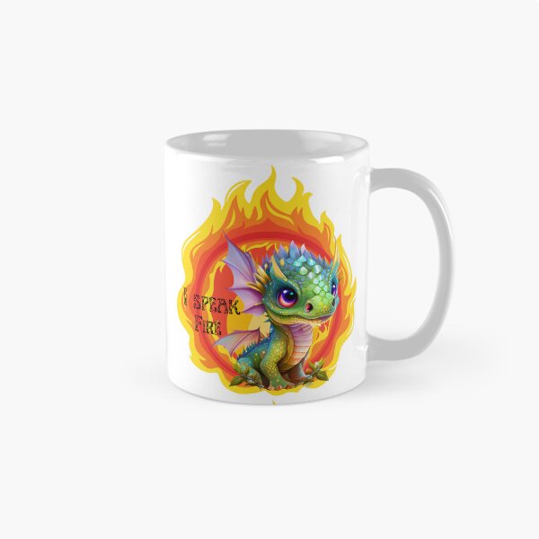 Item preview, I speak fire- dragon in flames- dragon flames- dragon fire designed and sold by Janetlousart.