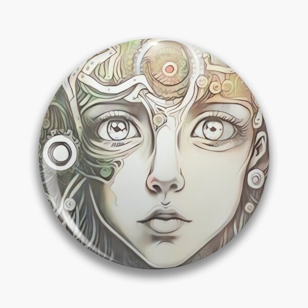 Item preview, Retro Cyborg Woman Colorized (Greenish) designed and sold by ConnerCreations.