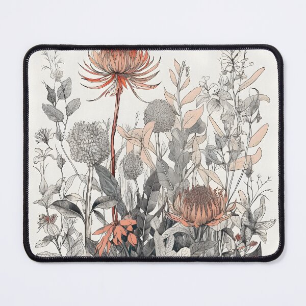Item preview, Elegant Native Australian Flower Art Line Sketch Bohemian Style designed and sold by StickeryPickery.