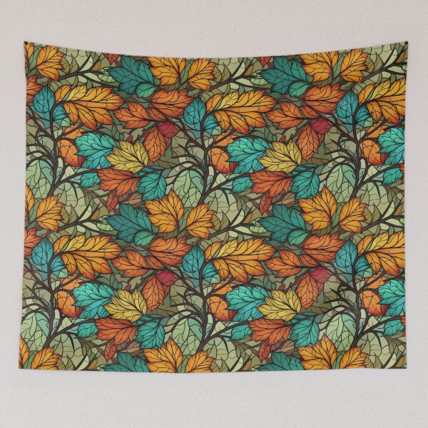 Item preview, Stained Glass Fall leaves  designed and sold by StylizedPattern.