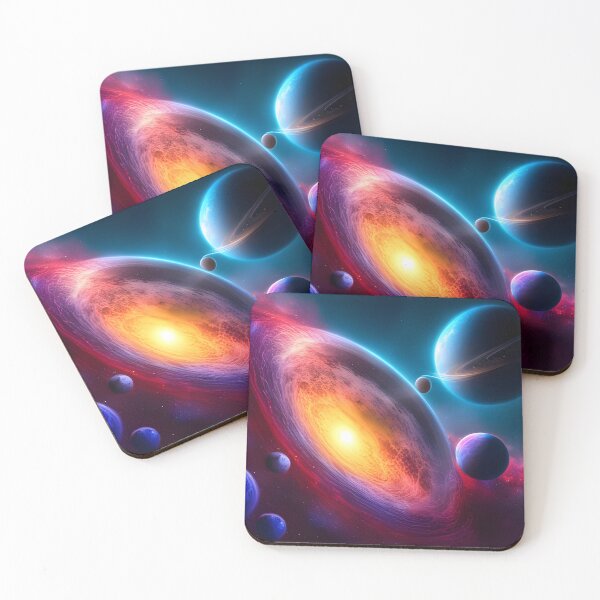 Item preview, Colourful space scene with multiple planets May 4th 2022 designed and sold by Arc1.