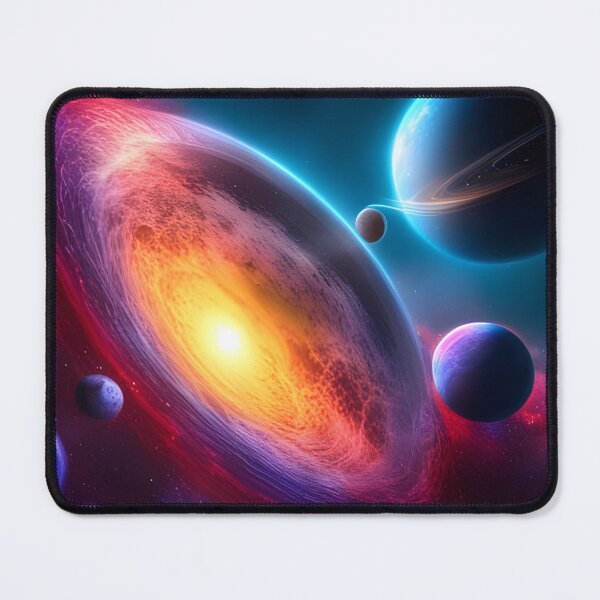 Item preview, Colourful space scene with multiple planets May 4th 2022 designed and sold by Arc1.