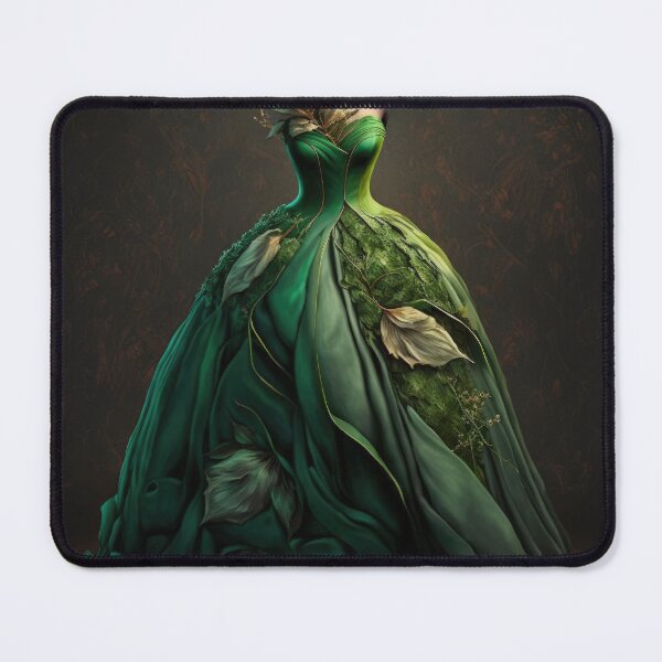 Item preview, Dark Whimsical Green Gown  designed and sold by CeeJBeeCreates.