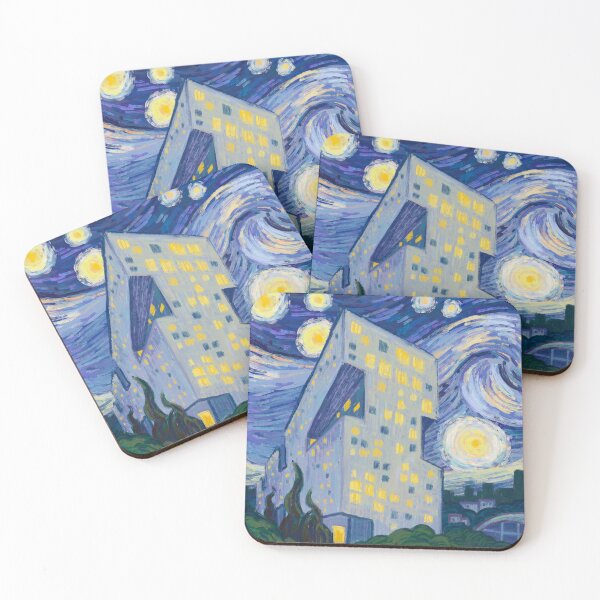 Item preview, Art of MIT's Simmons Hall - Starry Night designed and sold by WrenInFlight.