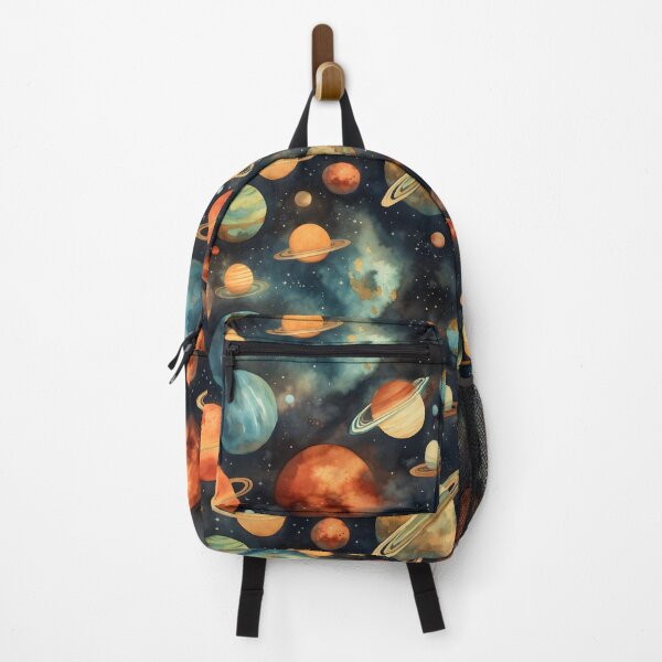 Item preview, Seamless pattern of simple and elegant watercolor drawing of the solar system designed and sold by SeamlessGuru.