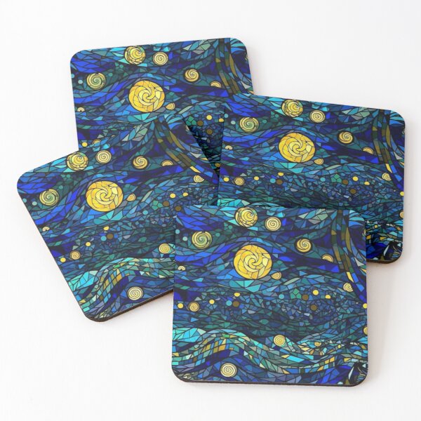 Item preview, Stained Glass Starry Night designed and sold by StylizedPattern.