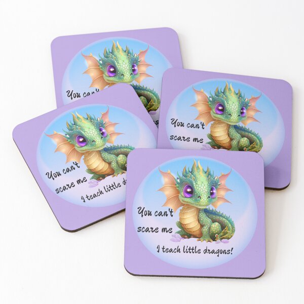 Item preview, You can't scare me I teach little dragon- humorous teacher gift,  fun little dragon   designed and sold by Janetlousart.