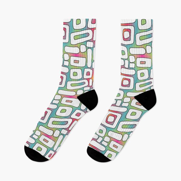 Item preview, Colorful Vivid Modern Retro Print Hand Drawn Shapes Pattern Gradient designed and sold by creative321.