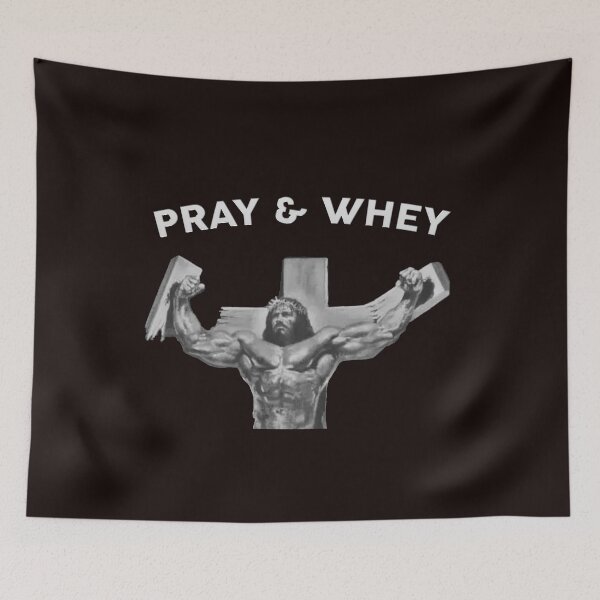 Item preview, Pray And Whey designed and sold by AnabolicMerch.