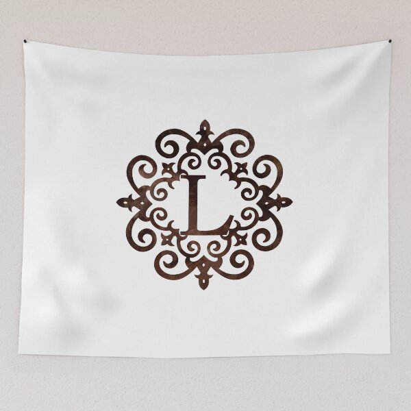 Item preview, Monogram L Rustic Gothic Motif designed and sold by simplymonogram.
