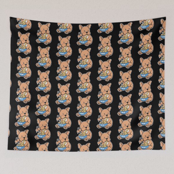 Item preview, French Bulldog eating lamen designed and sold by The Warrior's Tavern.