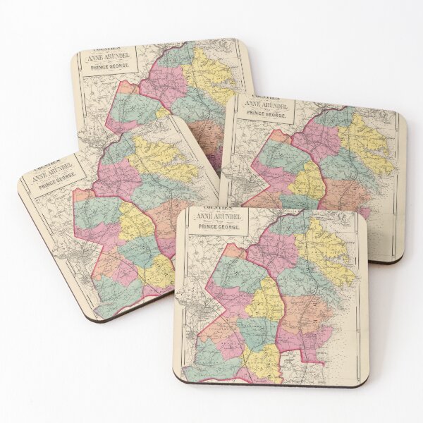 Item preview, Vintage Prince George's & Anne Arundel County MD Map (1873) designed and sold by BravuraMedia.