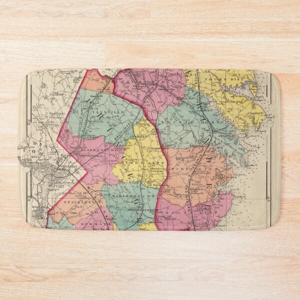 Item preview, Vintage Prince George's & Anne Arundel County MD Map (1873) designed and sold by BravuraMedia.