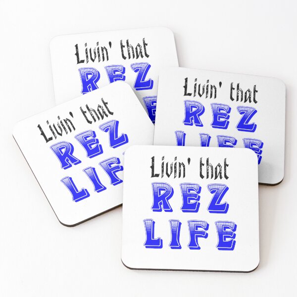 Item preview, Livin' That Rez Life - Black / Blue designed and sold by JMWCD.