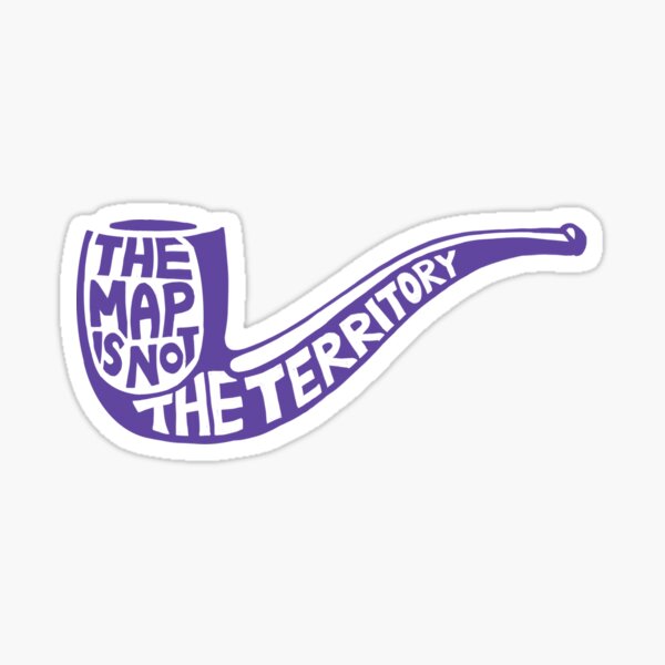 Map is not the territory pipe (blue) Sticker