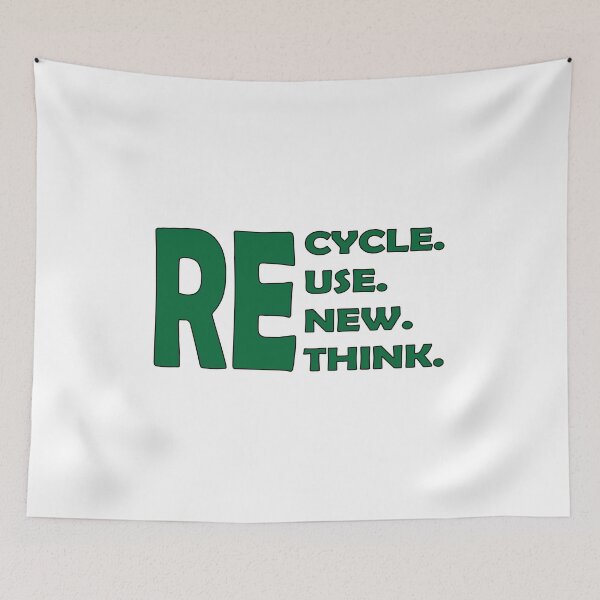Item preview, Recycle. Reuse. Renew. Rethink. designed and sold by cubiclecoma.