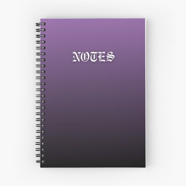 Item preview, Notes Purple Black Gradient Notebook designed and sold by Ninjakandy.