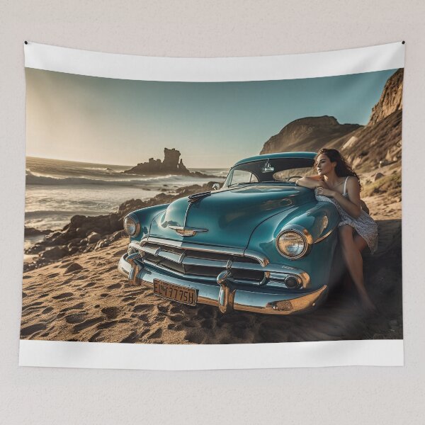 Item preview, A Day At The Beach With My 1950 Chevrolet Bel Air designed and sold by Diego Re.