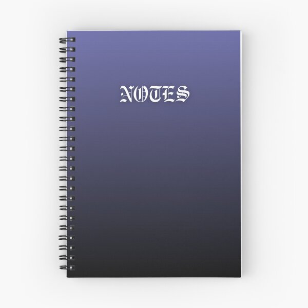 Item preview, Notes Deep Blue Black Gradient Notebook designed and sold by Ninjakandy.