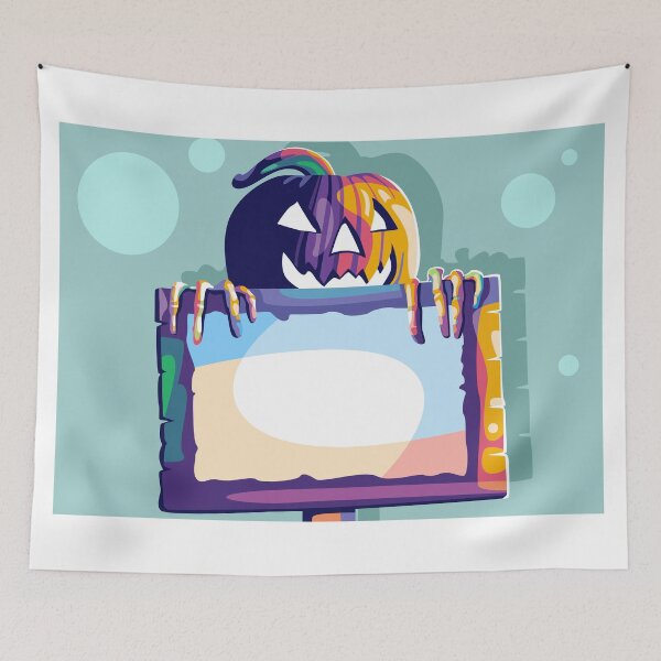 Item preview, Halloween Nameplate Popart designed and sold by Rizky Dwi Aprianda.