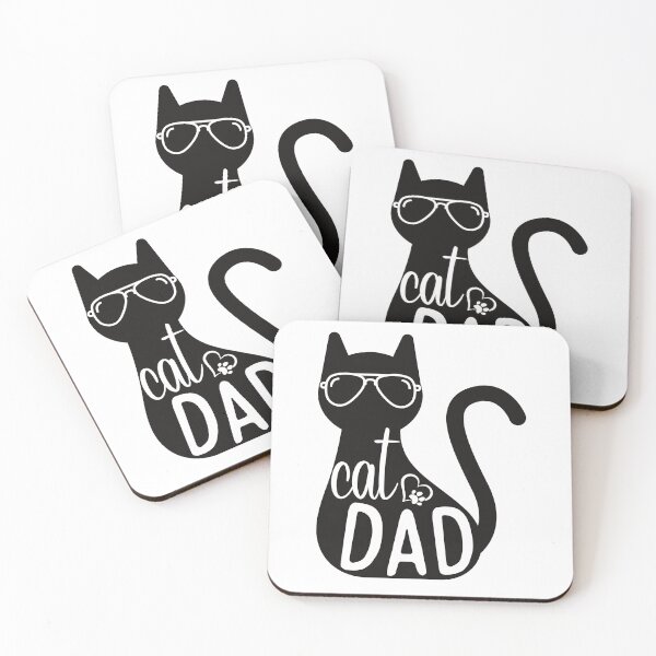 Item preview, Cat Dad, Black Cat Silhouette, Black Cat, Cute Black Cat, Father's Day gift designed and sold by BrinaandPops.