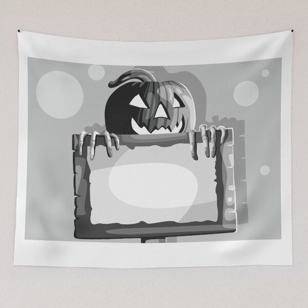 Item preview, Gray Halloween Nameplate designed and sold by Rizky Dwi Aprianda.
