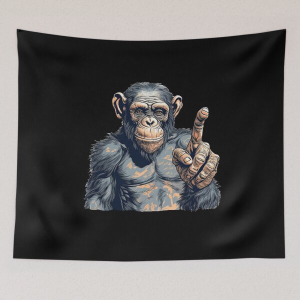 Item preview, Chimpanzee Courage Defiant Primate Goes Fearless designed and sold by DooodleGod.
